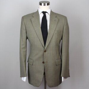 CORTEFIEL Men’s Wool‎ Blazer Brown 42R Houndstooth 100%wool E081170